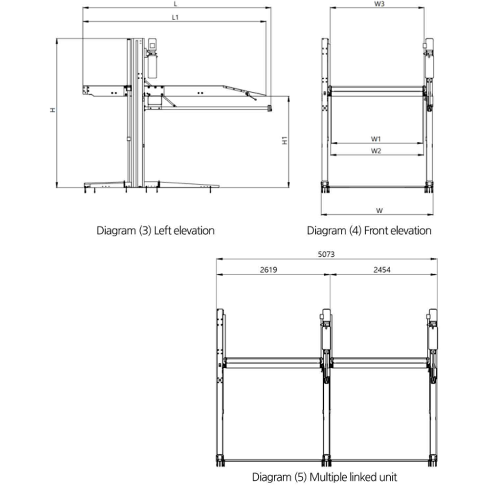 Katool | KT-P2700 6600 lbs Two-Post Platform Parking Lift