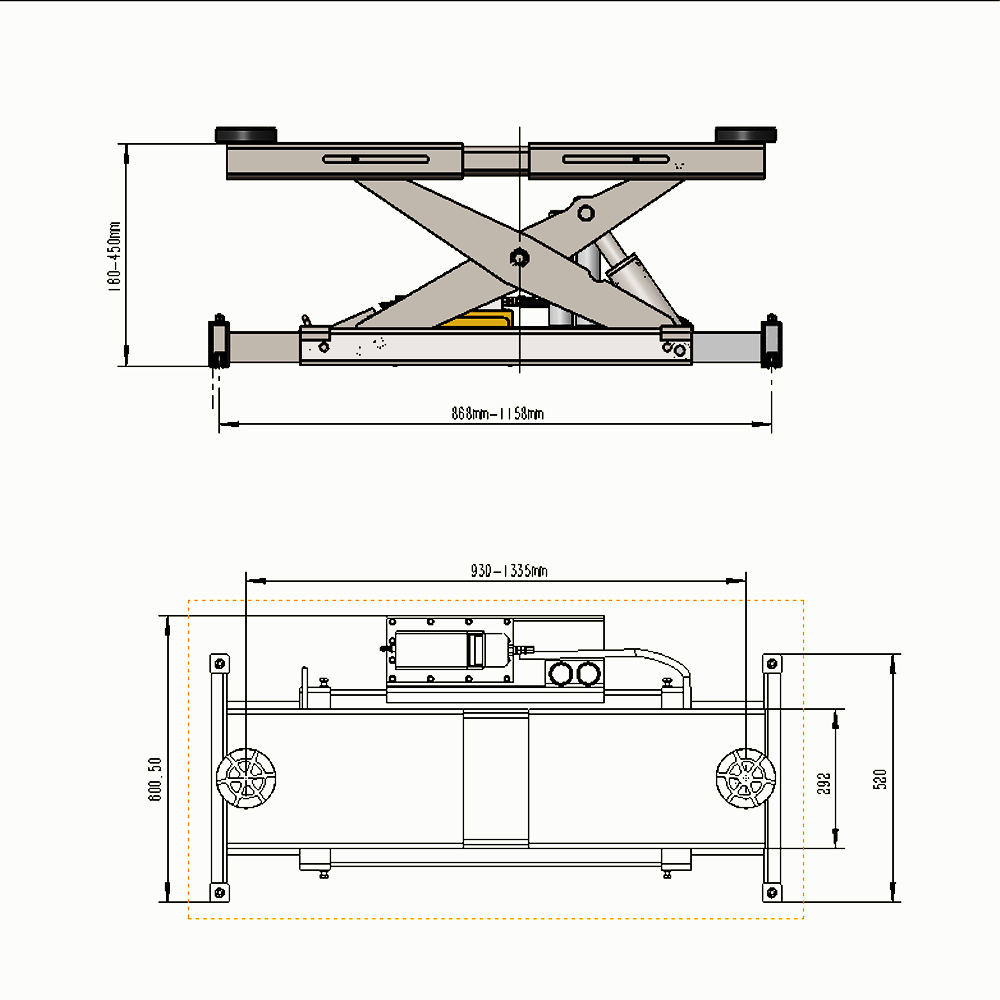 Katool | KT-RJ70 7000lbs rolling jack for 4H850 & 4H110