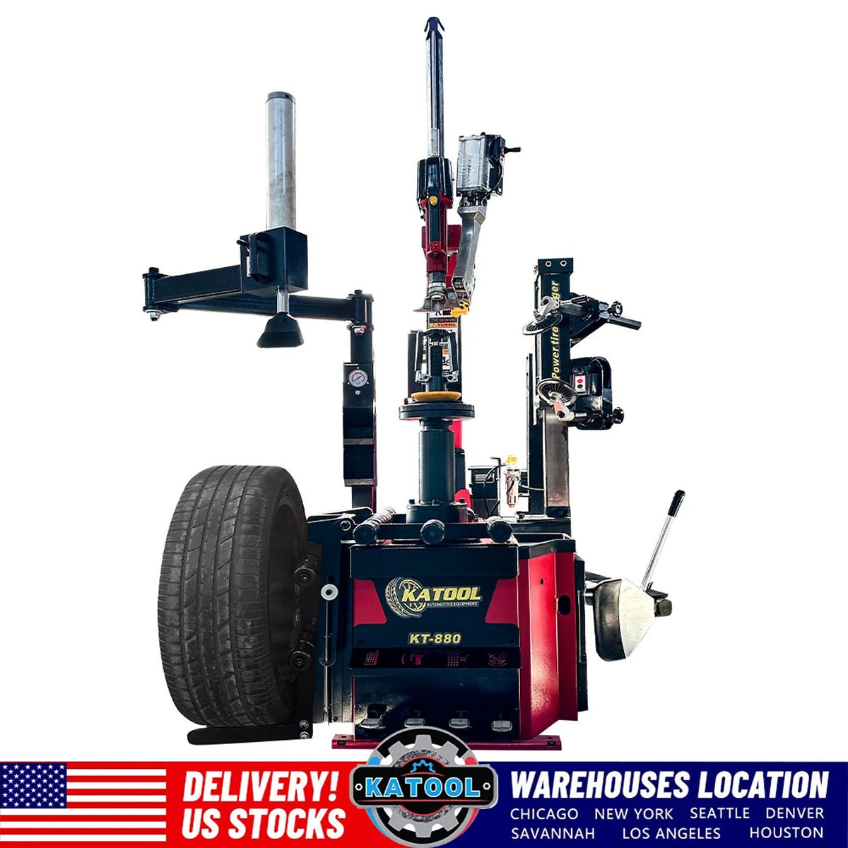 Katool KT-T880 Center Post Tire Changer (13"–26" Rims)