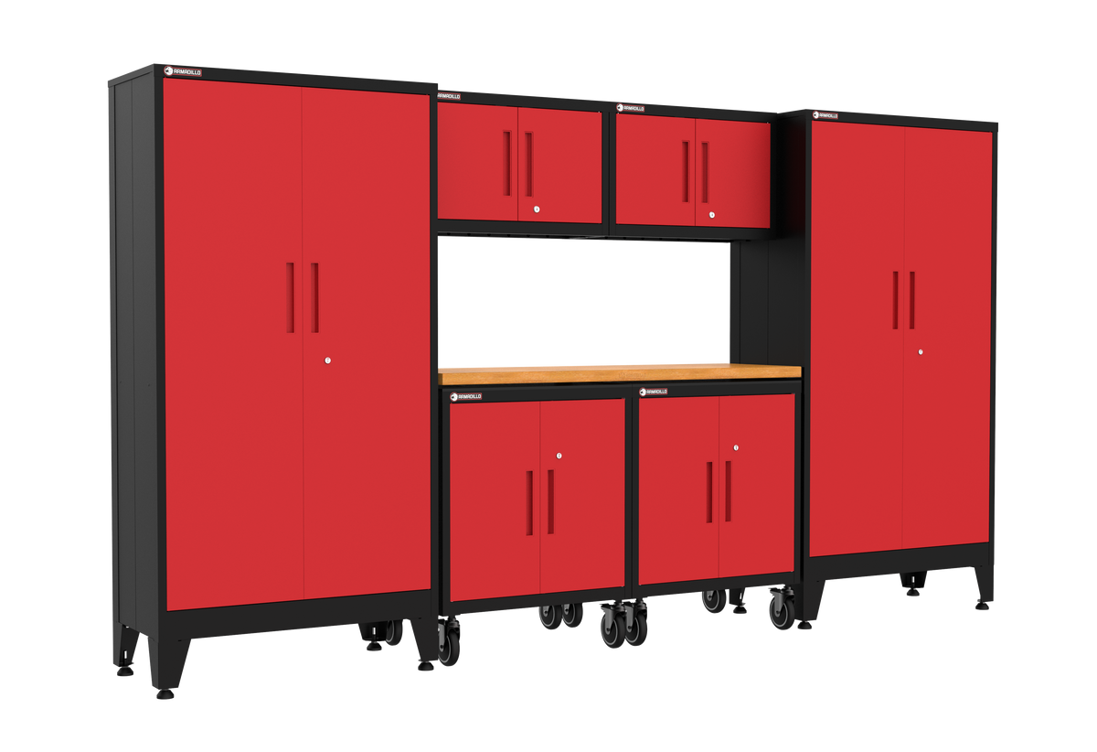 Armadillo Tough 7-Piece Set with Wheels - Red (19R)