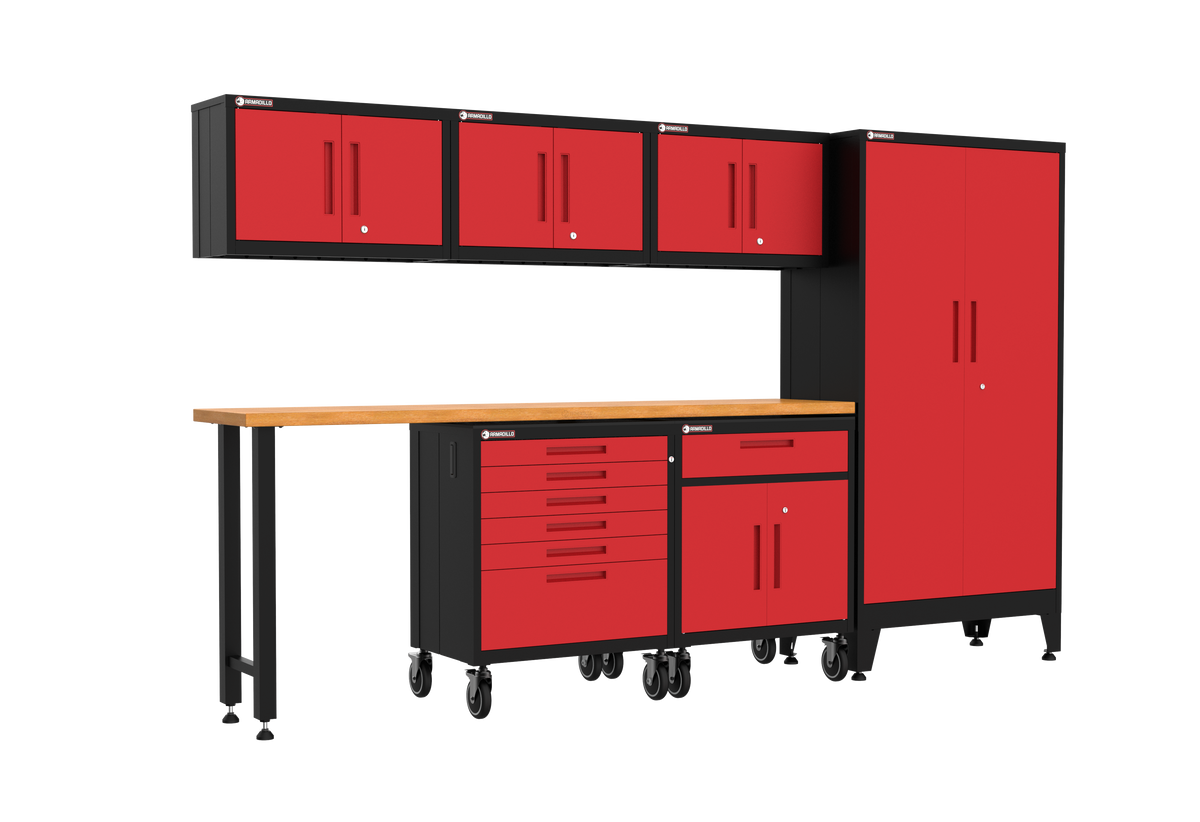 Armadillo Tough 7-Piece Set with Wheels - Red (20R)