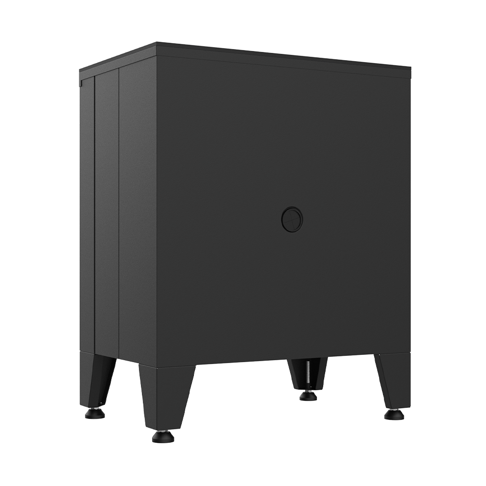 Armadillo Tough 3-Drawer 2-Door Garage Storage Cabinet in Black