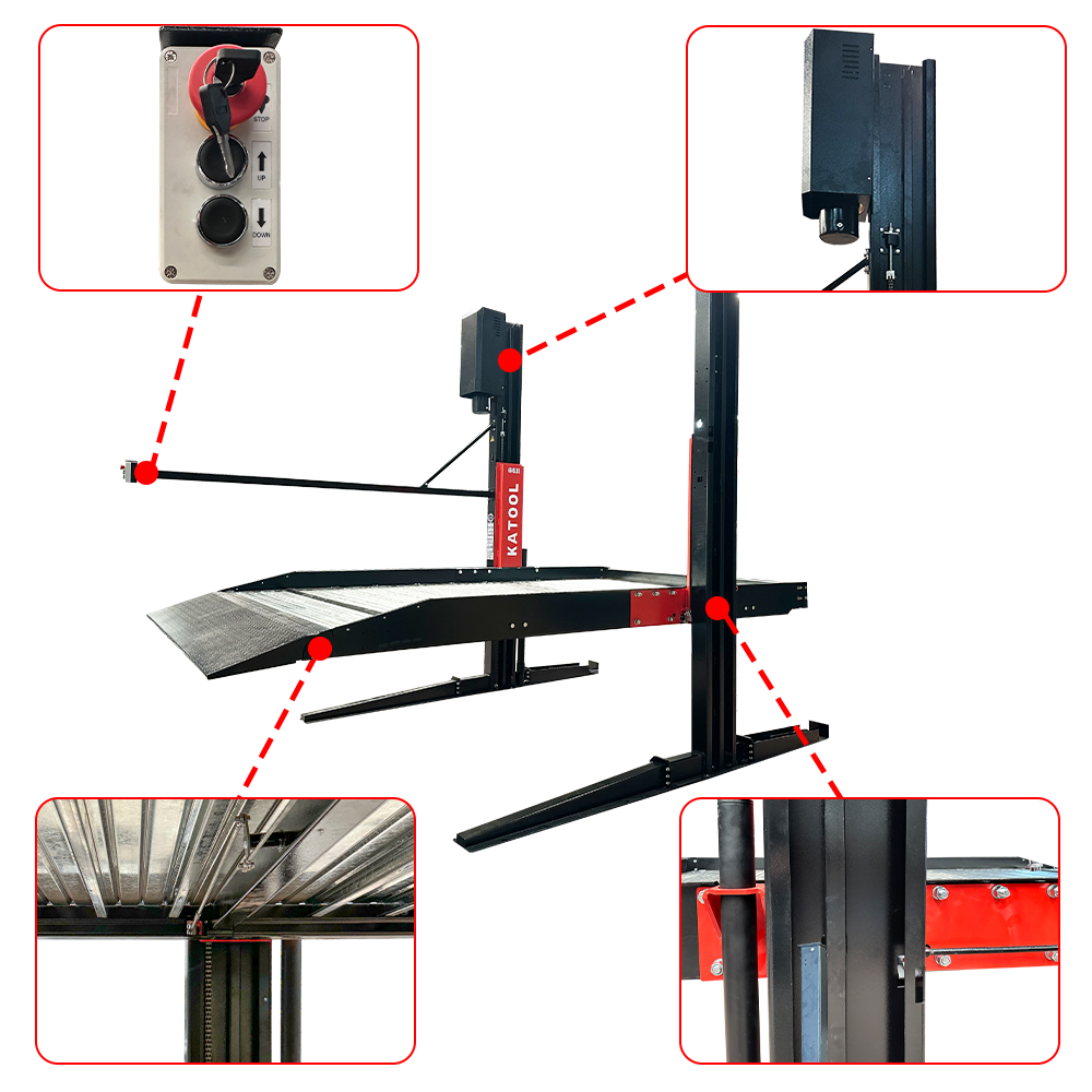 Katool | KT-P2700 6600 lbs Two-Post Platform Parking Lift