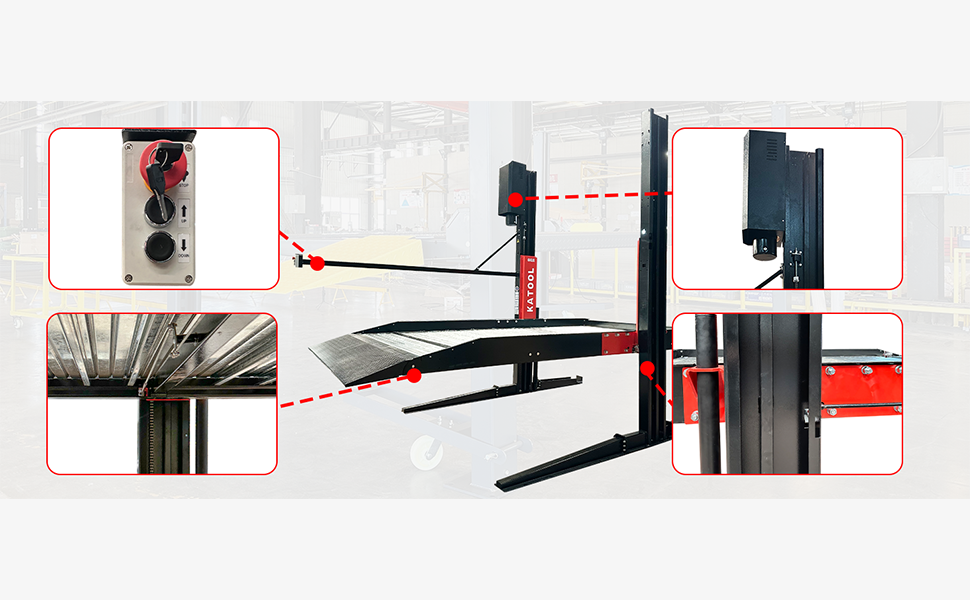 Katool | KT-P2700 6600 lbs Two-Post Platform Parking Lift