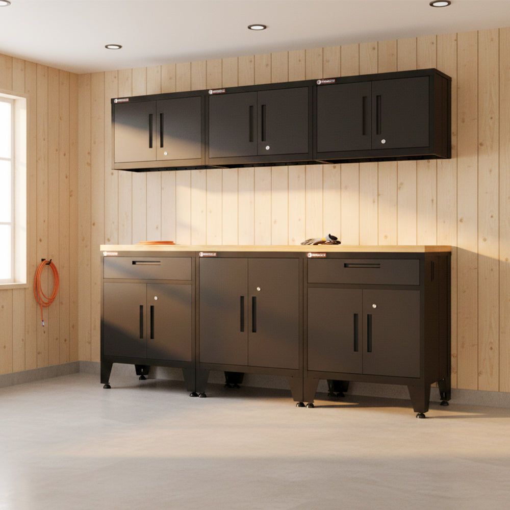 Armadillo Tough Multifunction Garage Cabinet in Black