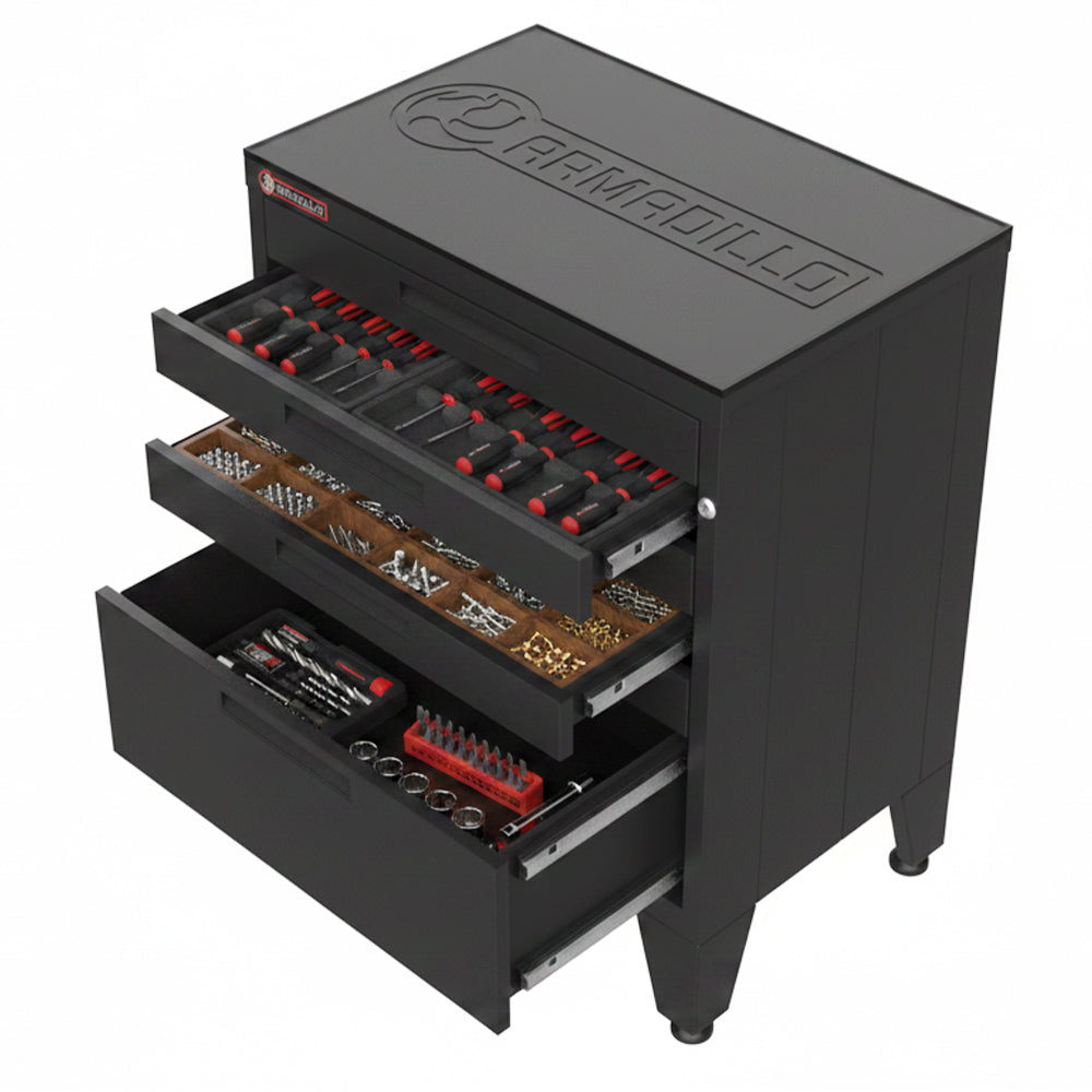 Armadillo Tough 6-Drawer Garage Tool Cabinet in Black