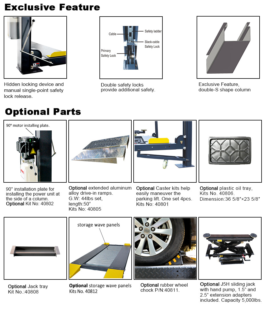 407 P 7,000 lb Vehicle Storage Lift