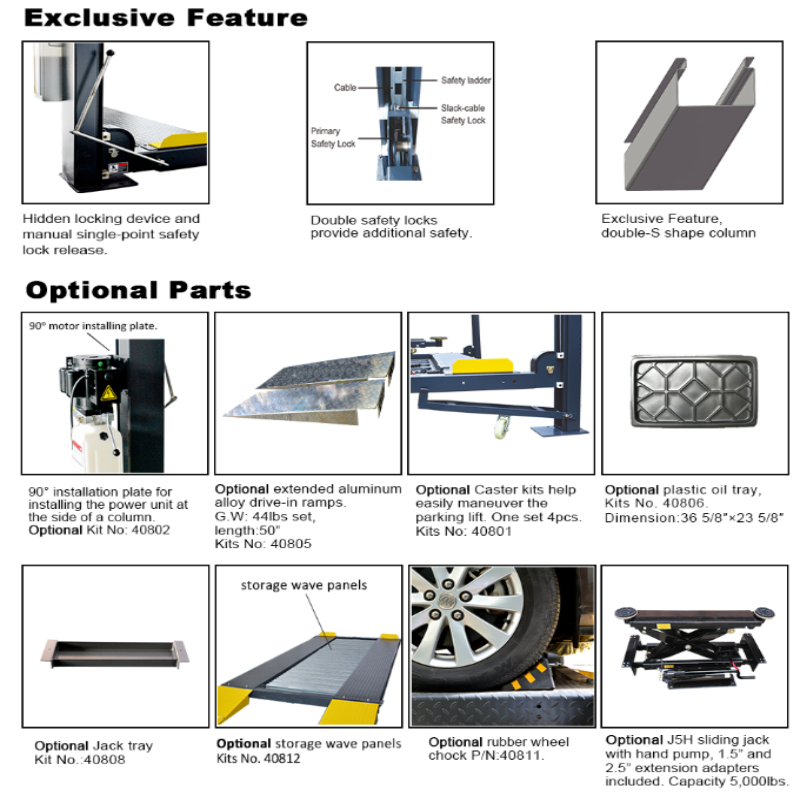 AMGO 408-P Car Lift – Holds Up to 8,000 Pounds
