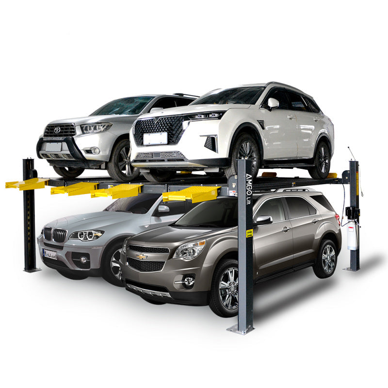 AMGO 409-DPX | Max-Capacity 4-Post Parking Lift for SUVs & Trucks