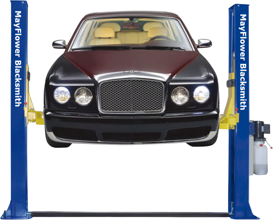 Mayflower Tools Blacksmith Two Post Car Lift Floor Plate Max Lift Height 71" BP9000 New