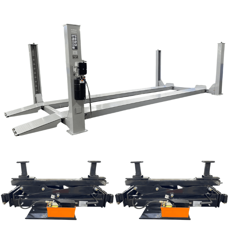 Triumph NTR-24 24,000 lb 4 Post Lift Combo - Includes twoRJ-15000 Rolling Jack